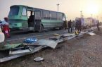 تصادف اتوبوس و مینی بوس در یزد/ ۱۹ کشته و مصدوم