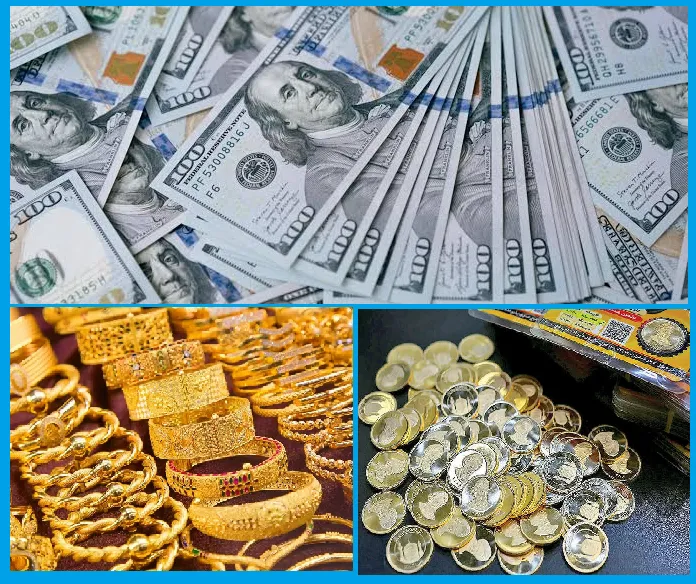 قیمت سکه، قیمت دلار، قیمت طلا